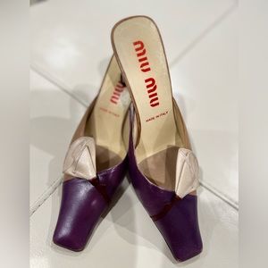 Miu Miu leather mules